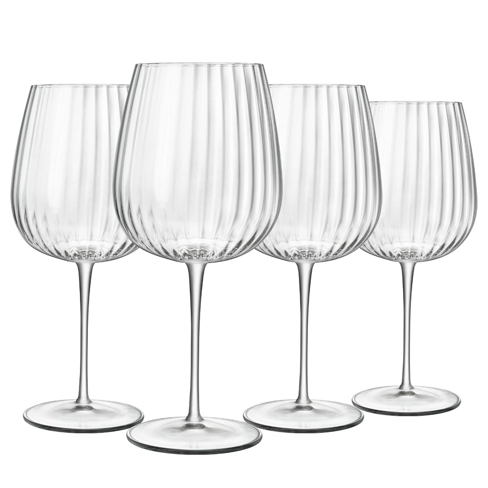 Luigi Bormioli Optica Gin Glasses Set of 4 x 750ml: Crystal Cocktail Glasses, Dishwasher Safe