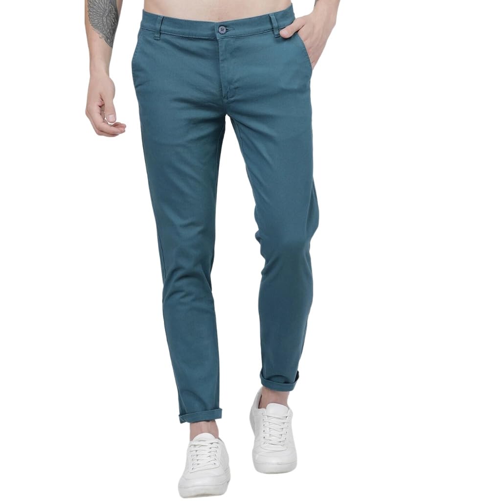 The Indian Garage Co Men’s Slim Fit Mid Rise Pants