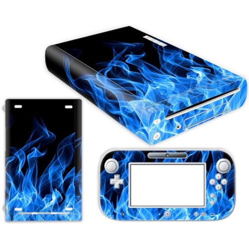 Wonhomke 1set Vinilo Skin para Nintendo Wii U Cubierta Protectora Calcomanía Envolvente Cubierta Juego Consola Decoración Pegatinas Juego Completo Antiarañazos (PS4-004)