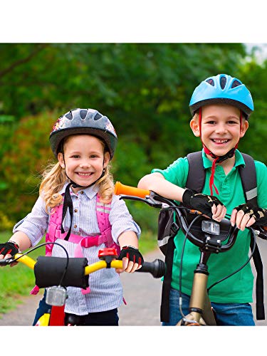 Satinior 4 Pairs Kids Half Finger Cycling Gloves Non Slip Sports Gloves For Summer Outdoor Sports Children #TOP1