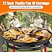 GRILL FORCE 22 Inch Paella Burner and Stand Set,Paella Pan Set,22 Inch Paella Pan,Paella Burner,Paella Pan and Burner Set,Paellera,Paella Kit with Carry Bag,Built-In Ignitor Regulator Hose,16 Servings
