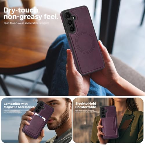 Coque cuir Samsung S25 fine protectrice antichoc et magnétique pour chargement sans fil 6.2"