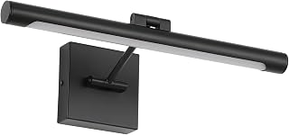 Joosenhouse 16.53" Modern Black LED Picture Light Fixture - Rotatable 7W 3000K Warm White Wall Lamp for Paintings & Art