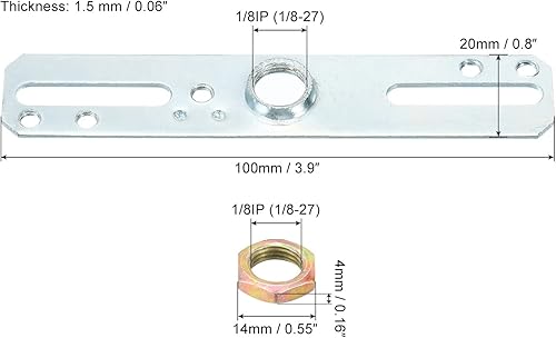 Miniatura 2 de MECCANIXITY Kit de barra transversal de lámpara, soporte de montaje de 3.937 x 0.787 in, placa de luz de techo para iluminación de araña, tono