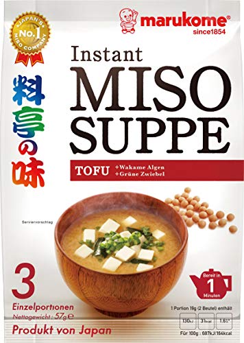 [ 57g ] marukome Instant Miso Suppe TOFU / Miso-Würzpaste + getrockneter Tofu Cover