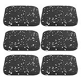 6PCS Rubberen Loopbandmat, Rubberen Gymvloeren Anti-vibratiepads Geluidsisolatie Kussen Oefenapparatuur Mat Fitness Demping Oefenapparatuur Pads(zwart en wit)