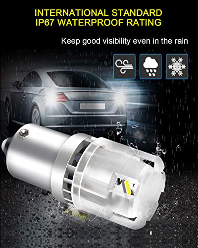 Wenle 1156 Led Reverse Light Bulbs Super Bright 6500K White Led Bulbs Mini Size Plug Play Ba15S 7506 1141 P21W Led Replacement For Backup Tail Brake Turn Signal Blinker Lights, Pack Of 2 #TOP4