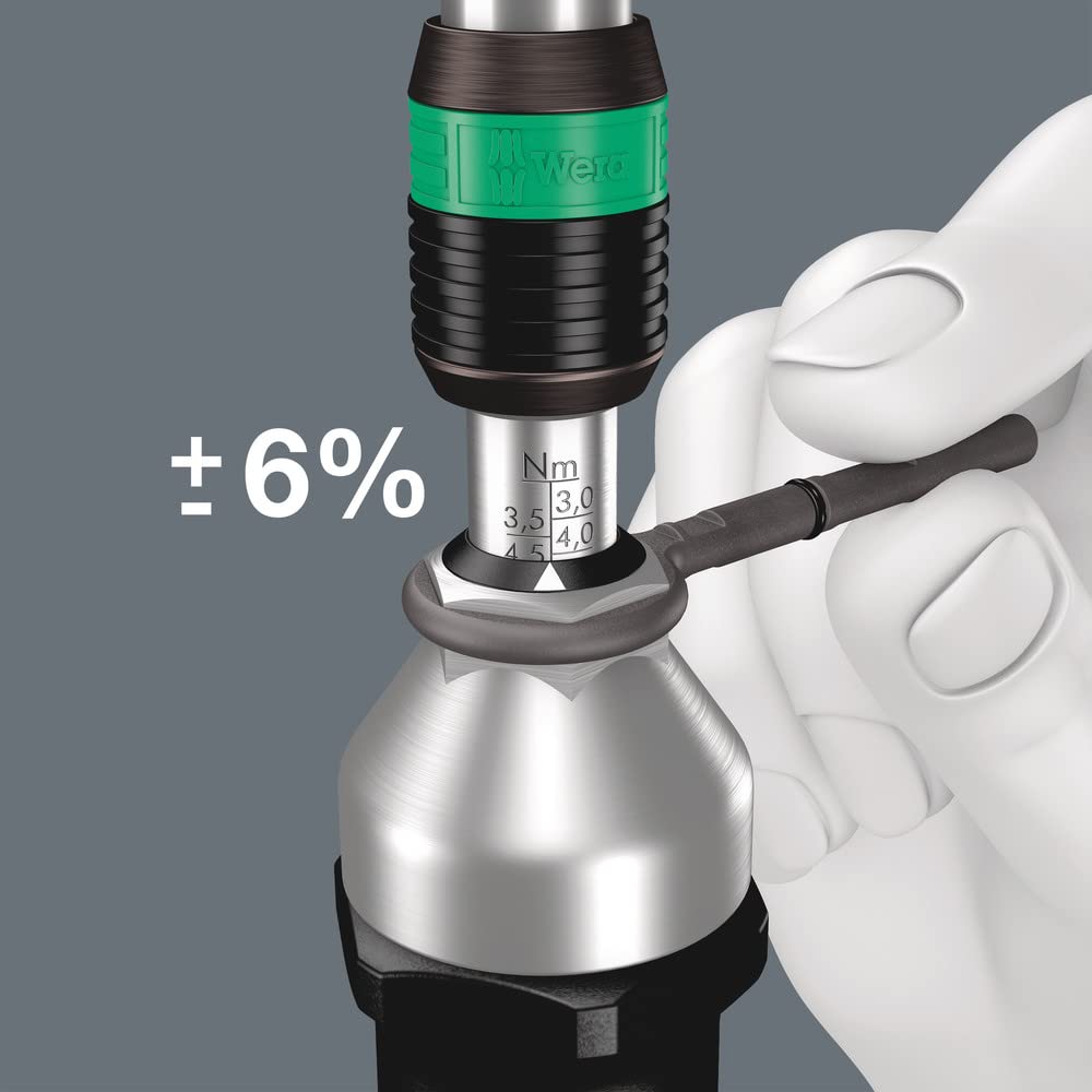Wera 05074705001 Series 7400 Kraftform pistol handle, adjustable torque screwdrivers (3.0-8.8 Nm) with Rapidaptor quick-release chuck, art. no. 7443 x 4.0-8.8 Nm