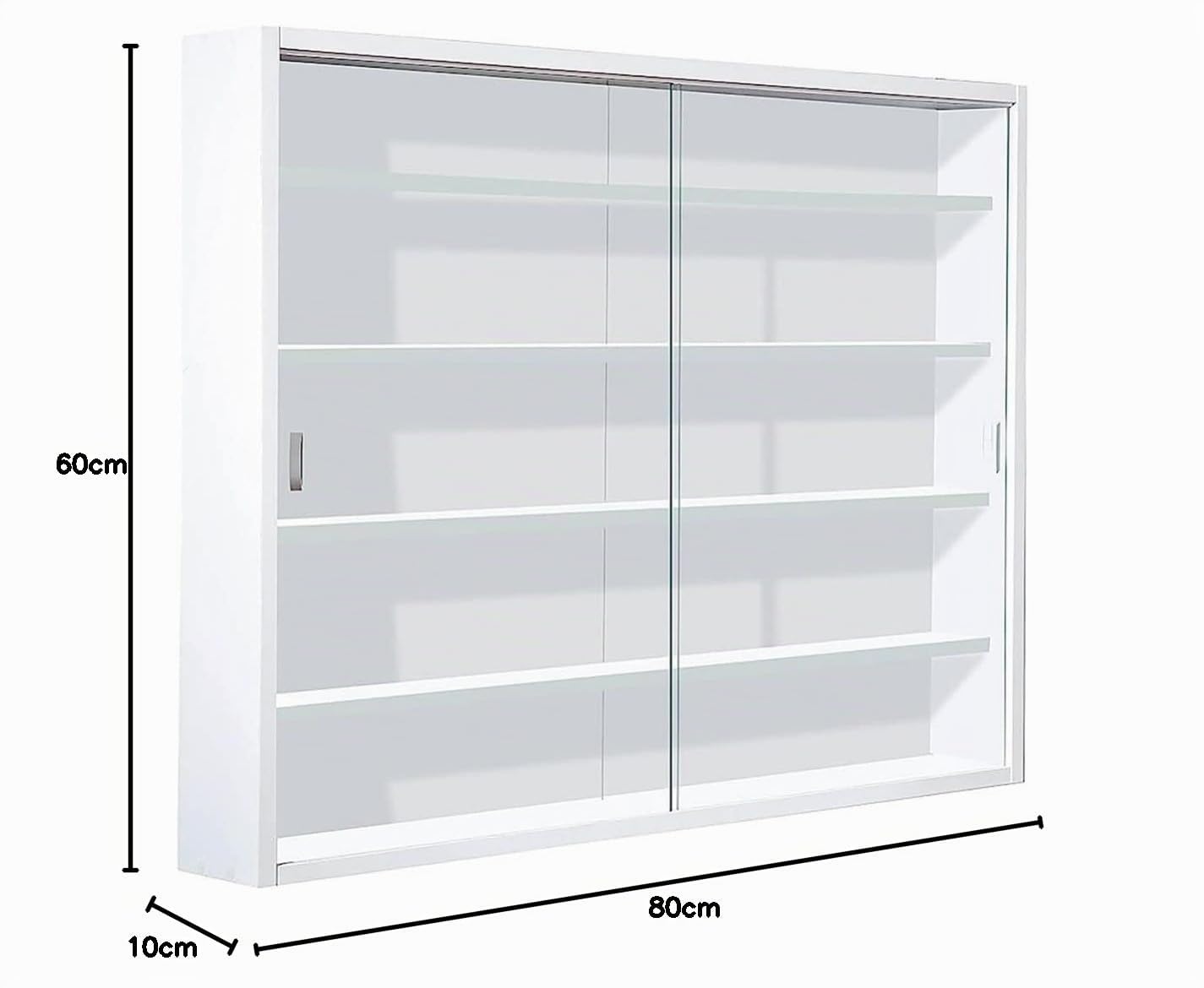 AltoBuy Collect Blanc - Vitrine Murale 5 Compartiments Blanche