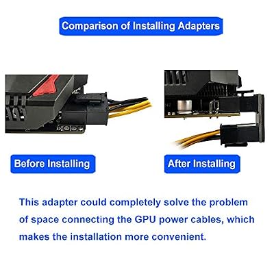COMeap (4-Pack) 8 Pin 180 Degree Adapter, Standard Type GPU VGA PCIe 8 Pin U Turn 180 Degree Angle Connector Power Adapter Board for Desktop Graphics Card