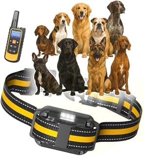 Waterproof Dog Shock Collar with Remote 3300 FT – 3 Modes Beep Vibrate Static, LED Light, 20-Level Adjustable, Rechargeable Training Collar for Small Medium Large Dogs 8-120 lbs