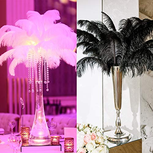 50 Pieces Ostrich Feathers, 7.9-9.8Inch Mixed Color Ostrich Feathers Craft Art Soft Feathers For Wedding Centerpieces, Festival Party, Diy Art Craft, Home Decoration #TOP2