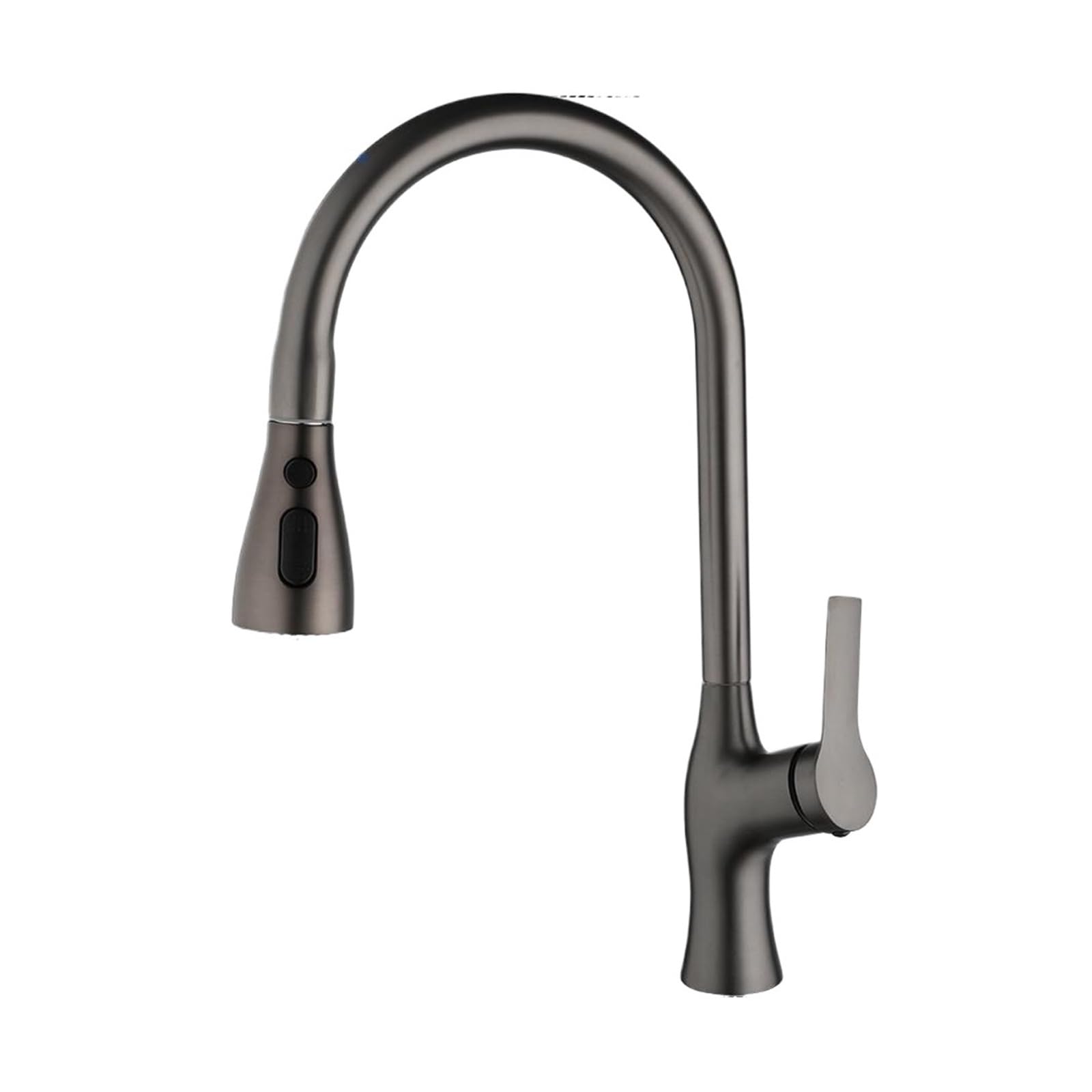 Robinet d'évier de cuisine mélangeur eau chaude froide et pulvérisateur flexible 3 modes gris