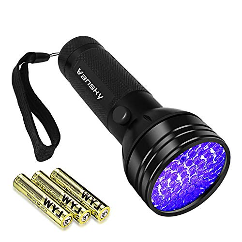 Black Light UV Flashlight, Vansky 2020 Upgraded UV lights 51 LED Blacklight Pet