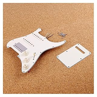 Chargé précâblé Guitare Électrique De 10 Trous Préwired PickGuard Set Blanc pour Guitare Électrique - Les Beatles, Paul McCartney, John Lennon, RIngo Starr, George Harrison Chargé précâblé Guitare Électrique De 10 Trous Préwired PickGuard Set Blanc pour Guitare Électrique – Image 3
