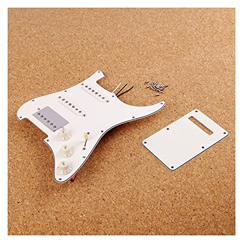 Chargé précâblé Guitare Électrique De 10 Trous Préwired PickGuard Set Blanc pour Guitare Électrique - Les Beatles, Paul McCartney, John Lennon, RIngo Starr, George Harrison Chargé précâblé Guitare Électrique De 10 Trous Préwired PickGuard Set Blanc pour Guitare Électrique – Image 4