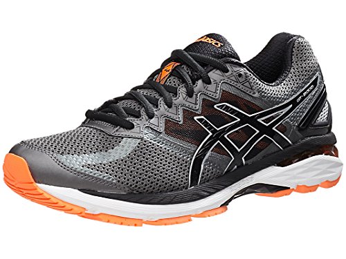 ASICS Men's GT 2000 4 Running Shoe, Carbon/Black/Hot Orange, 12 M US