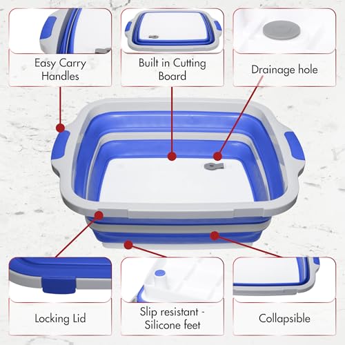 Bañera XL para barbacoa azul clásico cubeta grande de jardín 7