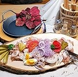 Jausenbrett Rindenscheibe Erlenholz 40-46 cm, lackiert