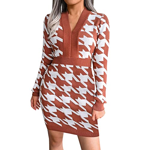 Robe d'hiver pour femme en maille souligne la silhouette chic