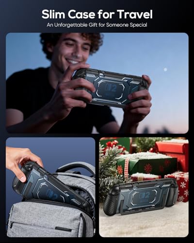 Image of FASTSNAIL Switch 2 Protective Case, Protective Cover with Dockable TPU Middle Frame, Detachable Ergonomic Non-Slip Grips for Joycon 2, Comfortable Handheld Shell Case for Switch 2 Accessories - Blue