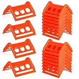 LIQWEI 20 Pack Flatbed Edge Protectors for Cargo Loads, Thick Plastic Corner Protectors Tie Down Strap Corner Protector Edge Protector for Pallets Trailer Truck Cargo Protection (Orange)
