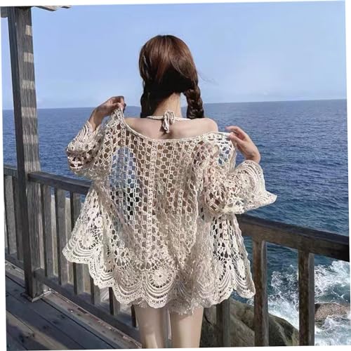 Cárdigans de verano de algodón de alta calidad con delicado encaje de crochet 4