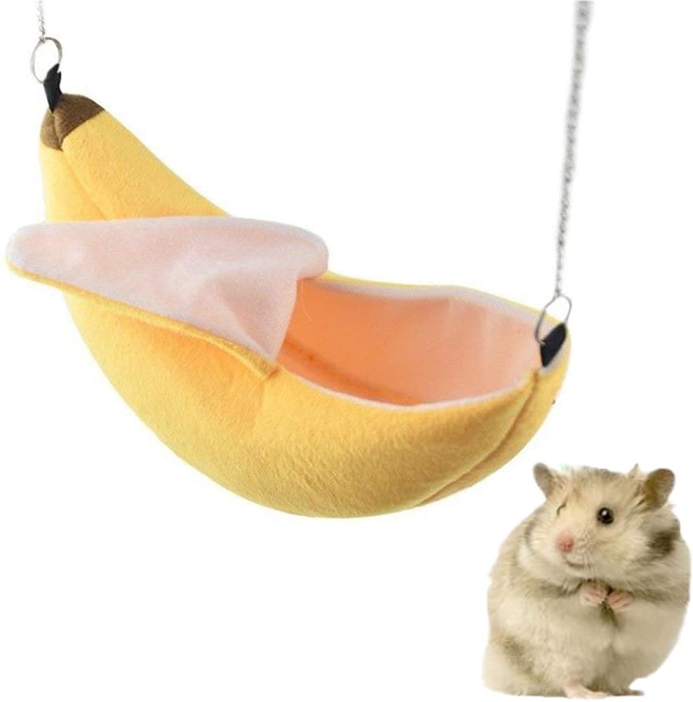 Banana Hamster Bed House Hammock Small Animal Warm Bed House Cage Nest Hamster Accessories for Sugar Glider Hamster Small Bird Pet