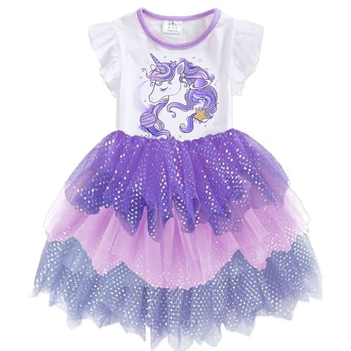 VIKITA Toddler Girls Summer Dresses Sleeveless White Party Dress for Kids Birthday Gift 3-8 Years SH4870, 3T