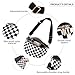 Eslcorri Fashion Crossbody Bags for Women, Checkered Fanny Packs PU Leather Sling Purses Travel Belt Chest Bag for Sports Workout Running Casual - Black