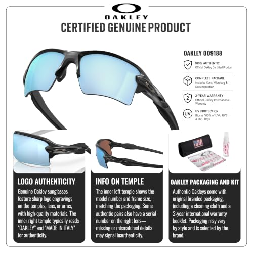 Image of Oakley FLAK 2.0 XL OO9188 Rectangle Sunglasses With Official Eyewear Kit | Men's & Women's Sunglasses