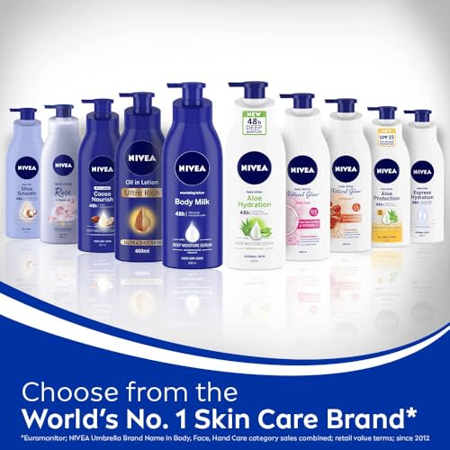 NIVEA Express Hydration Body Lotion with Sea Minerals & Deep Moisture Serum for Normal to Dry Skin, Fast Absorbing, 48H Moisture, Lightweight Non-Greasy Formula, 400ml Moisturizing Lotion, Pack of 2 - image 5