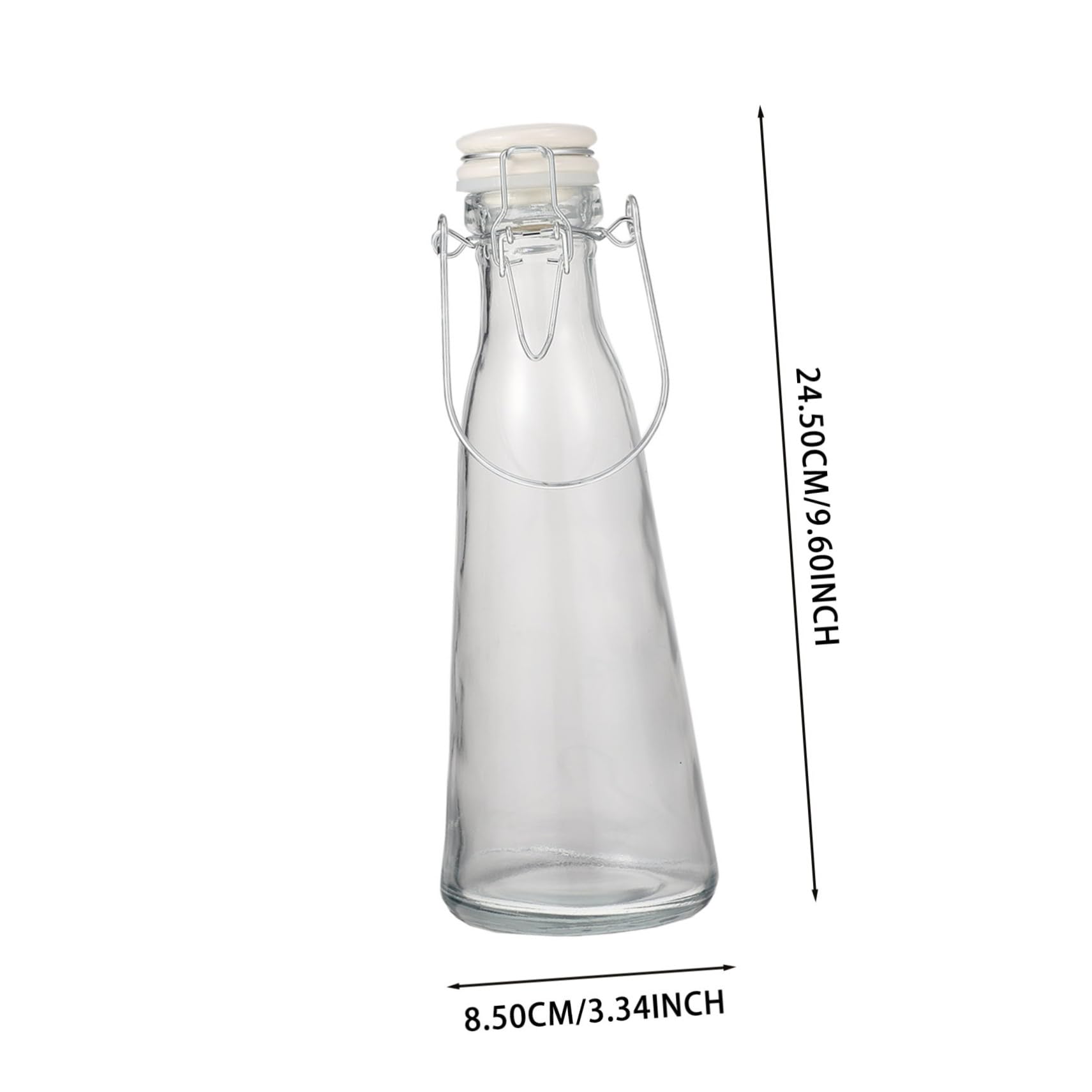2piezas Botellas Extra Gruesas De Bebida Transparentes Fiables Para Leche Agua Diseño Simple Práctico