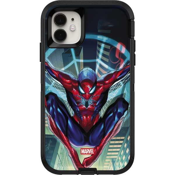 Skinit Decal Phone Skin Compatible with OtterBox Defender iPhone 11 - Officially Licensed Marvel Spiderman Spiderman Armor MK IV Design