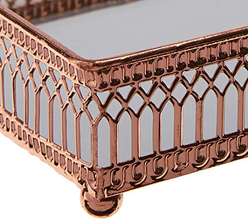 Bandeja Espelhada Adely Cobre Rose
