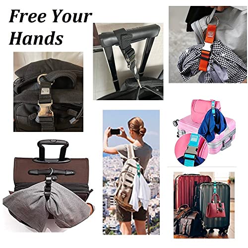 Image of 3PCS Heavy Duty Add a Bag Luggage Straps Jacket Gripper 3PCS Luggage Tag Suitcase TravelTags with Name ID Card,Carry-on Luggage Belt Baggage Suitcase Straps Belts Travel Accessories (Black)