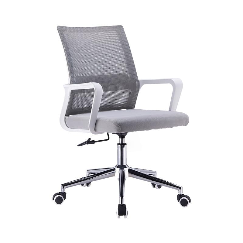 Future Warrior Ergonomischer Bürostuhl–Drehstuhl mit Netzbespannung, Lordosenstütze, Höhenverstellbar, Wippfunktion und gepolstertem Sitzkissen (Weiß)