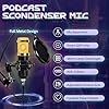 Podcast Equipment Bundle for 2, Audio Interface with DJ Mixer and Condenser Microphones for Live Streaming, Recording Studio Equipment for Gaming Singing, YouTube, TikTok #2
