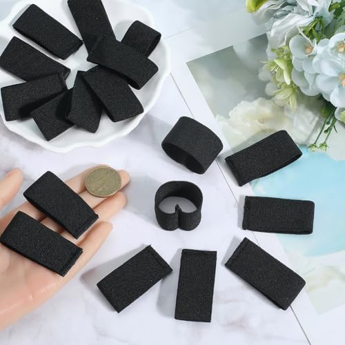 GORGECRAFT 30Pcs Police Mourning Band Stripe Black Funeral Badges Shield Honor Guard Elastic Straps Armband Ribbon Mourning Twill Band Tapes for Police Officer Badge 5.3x2.6cm - Image 3