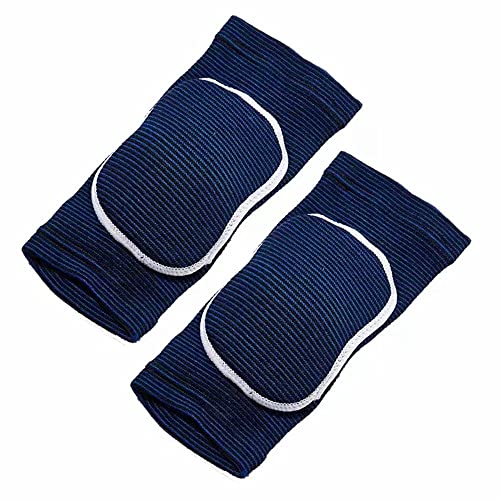 Minilujia 2Pcs/Pair Kids Knee Brace Pad Non-Slip Sponge Sleeves Breathable Flexible Elastic Children Knee Support Protector Cover (S, Navy Blue) #TOP1