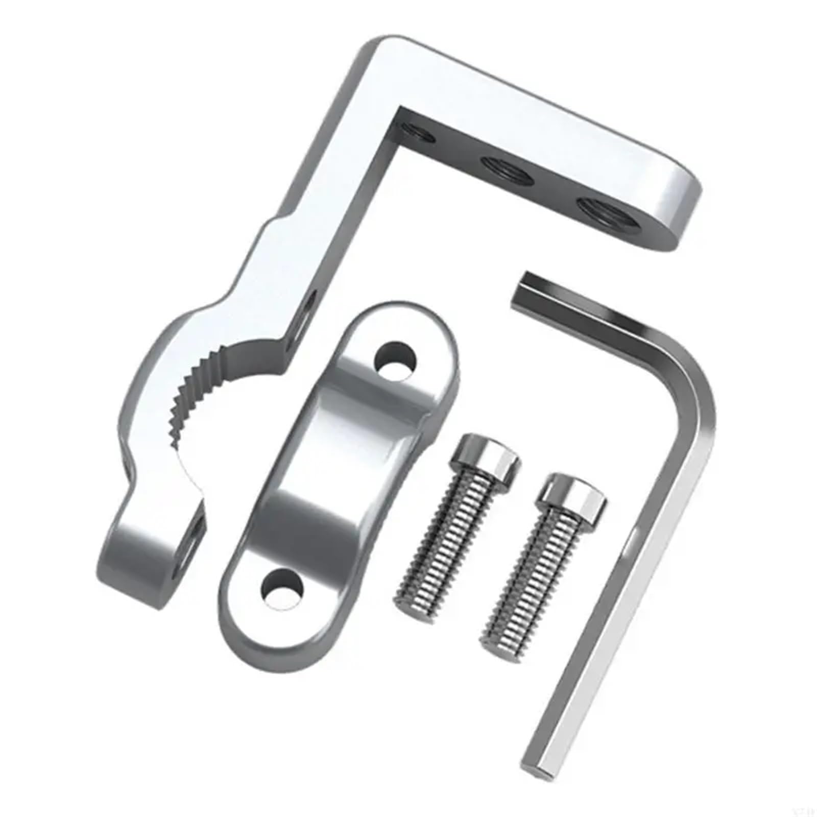 Fdyxumw Silver Bracket Light 17-22Mm Handlebar Motorcycle Multifunction Mount Bracket 10Mm 8Mm 6Mm Fit For M6 Fit For M8 Thread For Base Light(Silver)