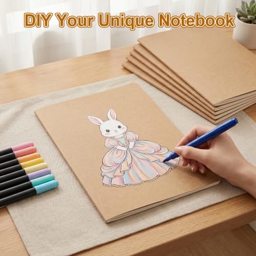 Cuadernos A4 Hojas Rayados JIANTA pack de 6 libretas de 60 páginas 6