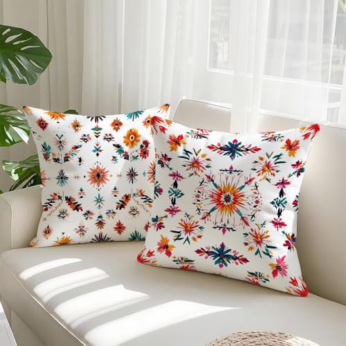 Housse coussin 60x60cm imperméable orange bohème pour une ambiance terrasse - 3
