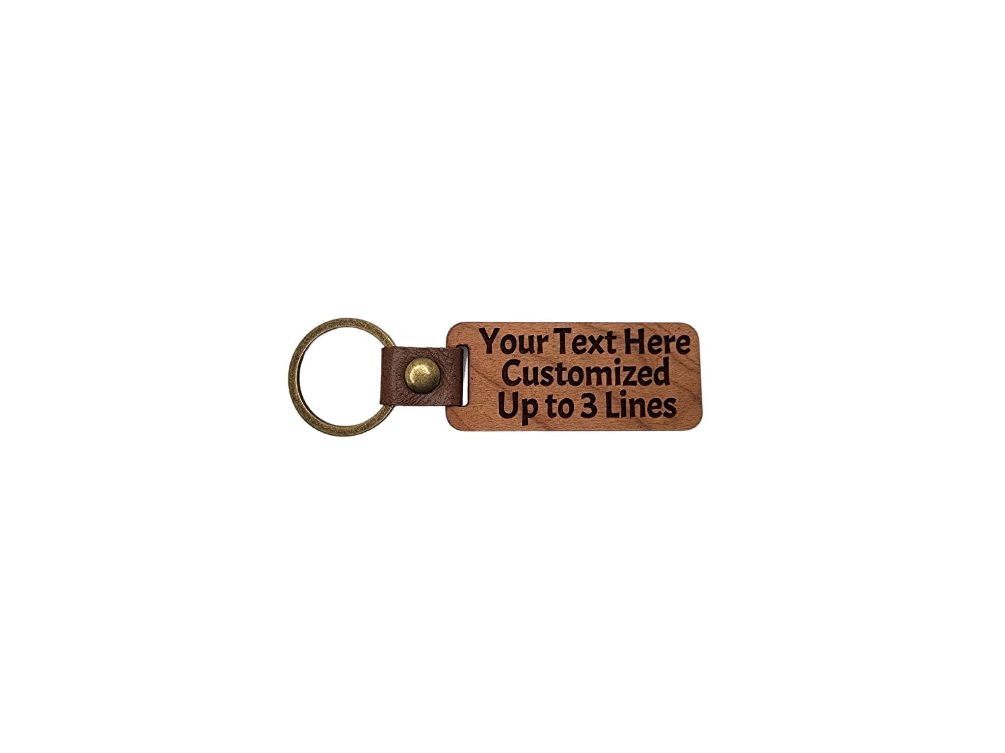 Custom Engraved Wooden Keychain, Personalized Wood Keychain, Custom Name and/or Text Keyring, Customized Gift, Key Tag, Bag Tag, Stocking Stuffer,