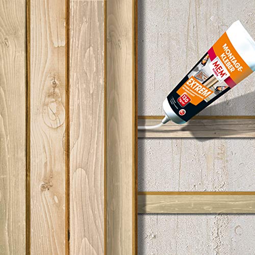 MEM Montage-Kleber Extrem, Pastöser Dispersionsklebstoff, Hohe Anfangshaftung und Endfestigkeit, Für verschiedene Untergründe, Lösemittelfrei, 70 g Tube, Weiß