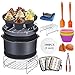 Accessoires pour friteuse Air Fryer 15 Pièces,Kit d'accessoires universels pour friteuse à air chaud XL de 8 pouces pour Phillips/Duronic/Tour et toutes les marques de friteuses air fryer(4.5 litres)