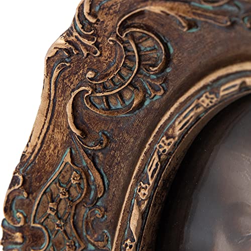 Small Antique 2.5 X 3.5 Oval Picture Frame, Mini Vintage Ornate Photo Frame, Table Top Display And Wall Hanging Home Decor, Old Fashioned Photo Gallery Art Deco, Bronze Gold – By Sylvia‘s Shop #TOP6