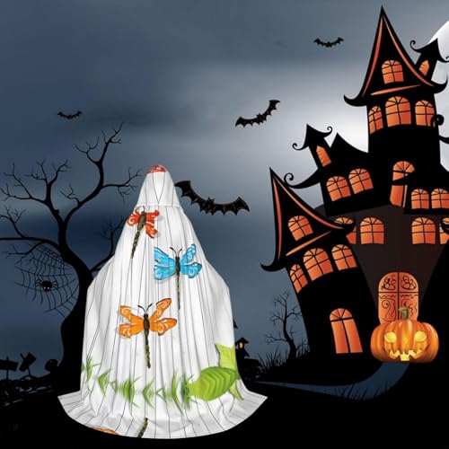 MROWYC Cape à capuche imprimée libellule, durable et résistante à l'usure, costume d'Halloween / costume de convention d'anime – vue 8
