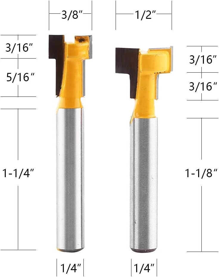 Blасk Frіdау 🔥 Meihejia 1/4 Inch Shank Keyhole Router Bit Set - 3/8 & 1/2 Inch Blade Diameter