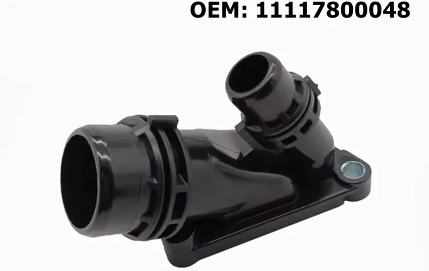 11117800048 Car Engine Coolant Thermostat Water Flange Compatible with BMW E81 E90 E60 F10 N47 N47s N57 N57S Cooling System Connector